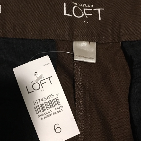 NWT! Ann Taylor Loft Original brown shorts Size 6 - Picture 2 of 5
